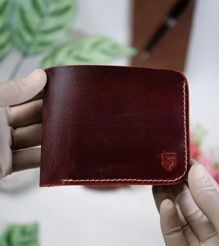 [SL-25-55PCP-BDO] S3-Handmade Bifold Full Grain Coin Pocket Leather Wallet