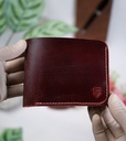 S3 – Handmade Full-Grain Leather Bifold Wallet with Coin Pocket